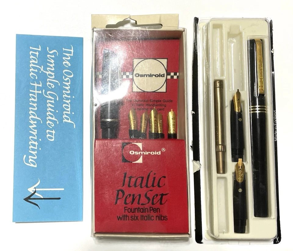 Juego de plumas estilográficas Osmiroid Italic vintage Foto 2 de 4