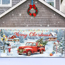 Christmas Garage Door Cover Garage Door Banner Merry Xmas Decorations Outdoor La
