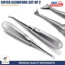 Dental Cryer Elevators Right & Left Oral Surgery Teeth Extraction Surgical Tools