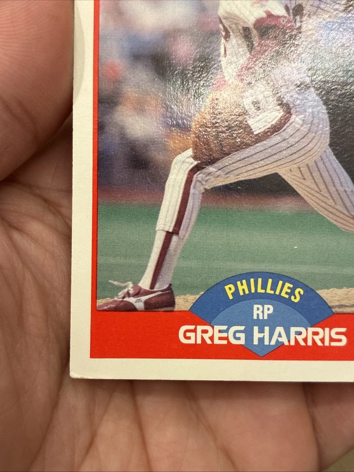 1989 Score Greg Harris Baseball Card #476 Phillies Pitcher VG O/C - Image 4 of 4