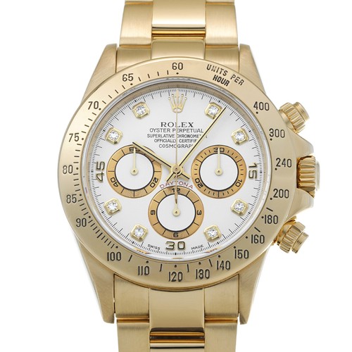 ROLEX Cosmograph Daytona 16528G white/diamond WATCH 718447