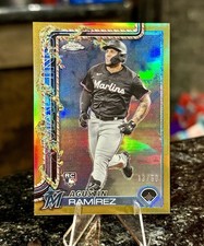 2025 Topps Chrome Holiday AGUSTIN RAMIREZ #/50 GOLD METALLIC REFRACTOR Marlins