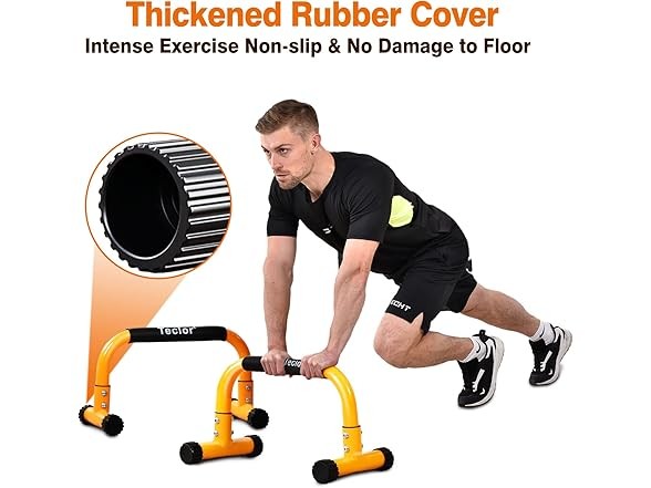 Heavy-Duty No Wobbling Parallel Bars Yellow 