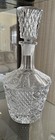 Vintage Lead Crystal 10” Decanters And 3 Glasses Diamond Cut Glass Octagon Shape — photo 2