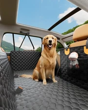 Sangoodier Dog Car Seat Cover for Back Seat, Hard Bottom Back Seat Extender for