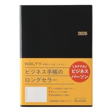 NOLTY 2026 A5 Weekly Planner Black Monthly Block 6226 2025 December Start