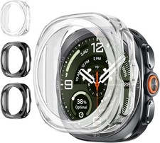  4 Pack Case for Samsung Galaxy Watch Ultra 2 47mm Soft TPU Slim Plated Bumper