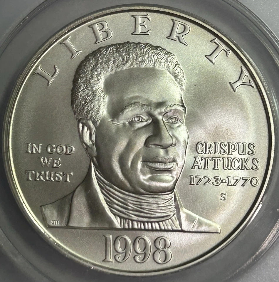 1998-S $1 Crispus Attucks Silver Dollar (ANACS MS70) NH4297ED - Image 3 of 4
