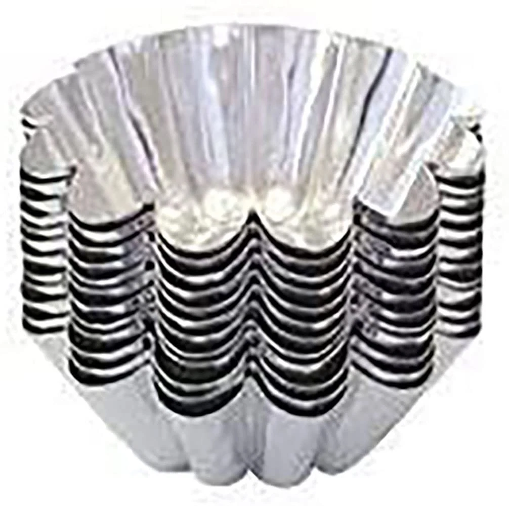 Traditional Scandinavian Sandbakkelse Tin Set 12-Piece Silver 2.25 Inches