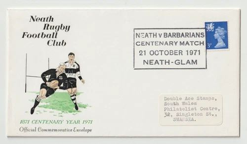 21/10/1971 UK GB Cover - Neath Rugby Football Club Centenary Year 1871 - 1971