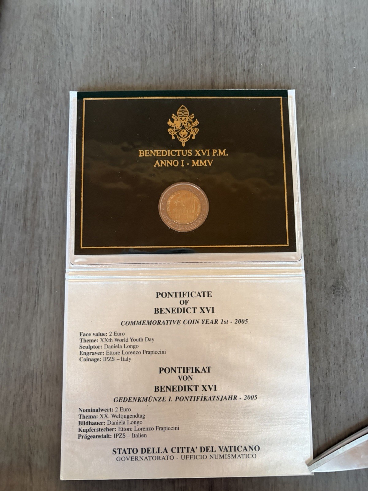 2€ Commémo. Vatican 2005, BU " 20e Journées mondiales de la jeunesse à Cologne "