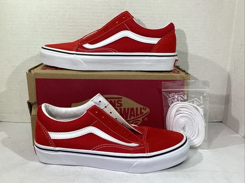 Scarpe da ginnastica Vans uomo taglia 5 EU 36 5 racing rosso tela oldol skool46