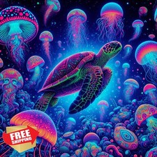 Morudeor Sea Turtle Diamond Art Painting Kit, 5D Round Full Drill