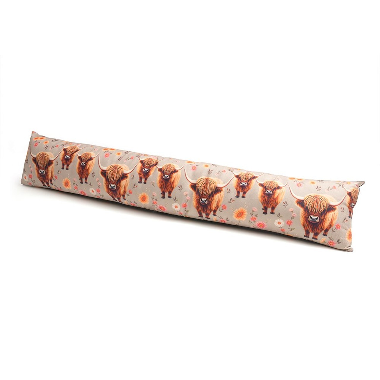 Follow That Dream Highland Cows Meadow Printed Draught Excluder