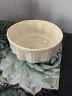 Vintage Haeger Pottery Fluted Planter Bowl Gloss Cream Glaze