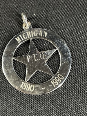Vintage Sterling Michigan PEO Philanthropic Educational Organization Pendant 