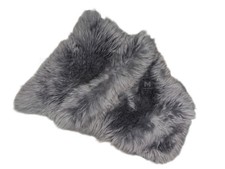 Tappeto grigio vera pelle di pecora naturale Milano lusso pelliccia ecologica seta taglia X.