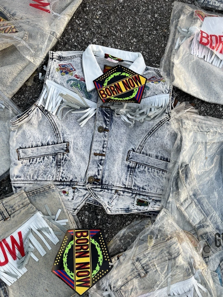 Lote de 15 Chaqueta Mono Gitano Lavado Ácido Jeans Vintage Años 90 Jeans Foto 3 de 4