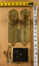 Brass Mortise Lock Set   Ornate Gothic Reviva...