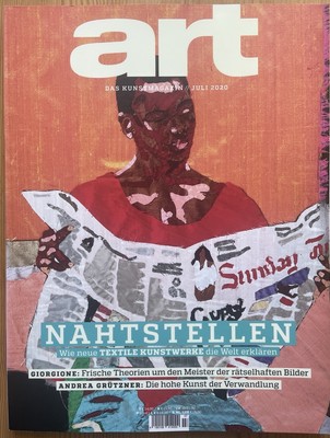 art Kunstmagazin Juli 2020 Textile Kunstwerke, Giorgione, Andrea Grützner Kunst