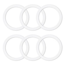 6 Pcs Gasket Seal Rings for Bialetti Moka Express Dama 6 Cups - 6 Cups, White