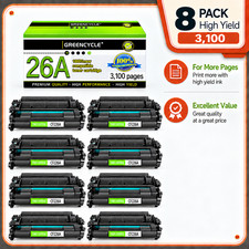8 Fit For HP Laserjet M402dw MFP M426fdn CF226A 26A Black Laser Toner Cartridges