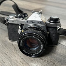 PENTAX ME 35mm SLR Camera with SMC PENTAX-M 50mm 1.7 Lens Japan Tested