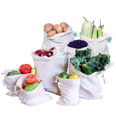 Reusable Cloth Produce Bags - Organic Cotton Cloth Vegetable Bags - Reusable ...