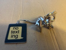 Unique Collectible Key Chain Metal Silver Tone NO TEXTING