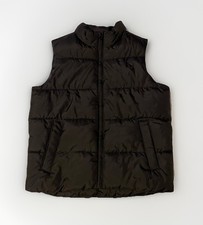 Old Navy M 8 kids black jack full zip puffer vest unisex