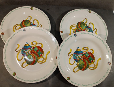 VTG Atico Yuletide Traditions Christmas Dinner Plates (set of 4) VGC