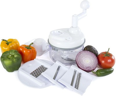 Food Chopper Miracle 4 in 1 Salsa Maker Mixer Blender Salad Spinner