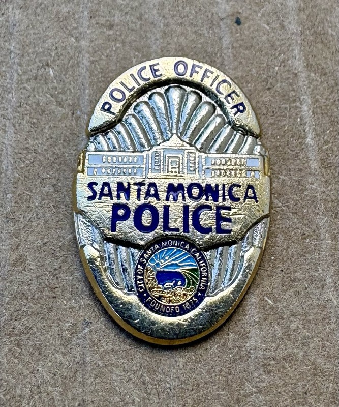 Santa Monica, CA Police Dept. Badge Mini Pin - 1983