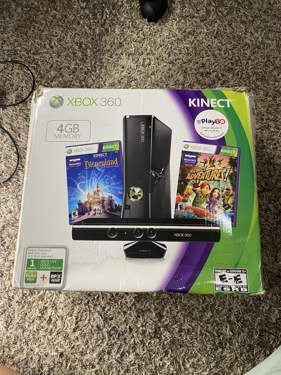 Microsoft Xbox 360 S 4GB Black Console for sale online | eBay