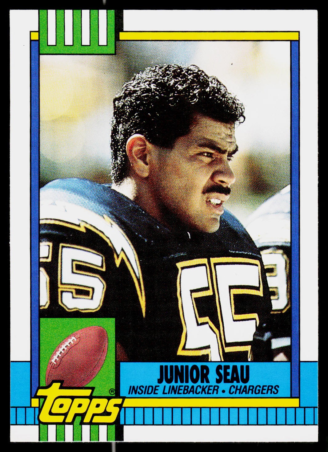 Junior Seau, 1990 Topps Traded, #28T, San Diego Chargers,