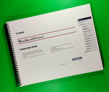 Owners Manual for Canon G9x Mark II Power Shot Camera 219 Pages W/Clear Covers