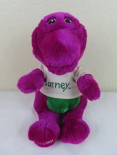 Vintage Barney The Purple Dinosaur Plush Toy 13" Closed Mouth Lyons Group 1992