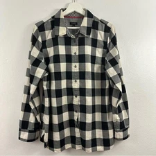 Talbots Women’s Classic Cotton Lumberjack Check Button Down Shirt Size L ...