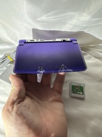 Nintendo 3DS Midnight Purple Handheld Console System Charger Tested & Working