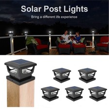 Solar Post Cap Lights Fence Pillar Garden Lights Cold White Lighting 3x3'' 4x4''