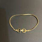 Christian Dior Gold Chain Bracelet CD Logo