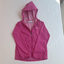 Columbia Pink Hooded Full Zip Jacket Unisex Kids Size S 7/8
