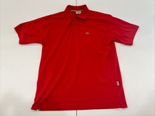 Lacoste Polo Shirt Red Green Gator Preppy Golf Casual Men  s Size 6
