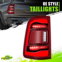 Chrome Red LED Driver Left Taillights Assembly for Ram 1500 w/Blind Spot 19-24