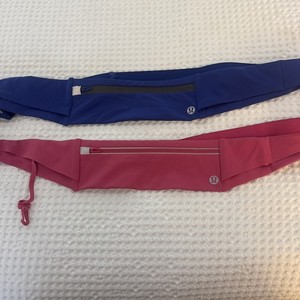 Lululemon Pink and Blue  Fast and Free Running Belts large/xlarge  l/xl
