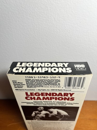 Boxing's Best: Legendary Champions VHS (1989, HBO Video) Jack Dempsey Joe Louis - Photo 5/5