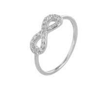 Ring Silber 925 Infinity 19 Zirkone Brilliant...