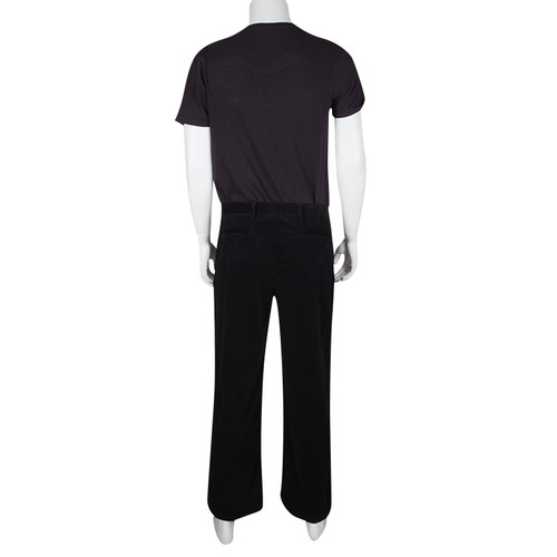 Giorgio Armani Black Velvet Chevron Pattern Pants XL - Picture 3 of 5