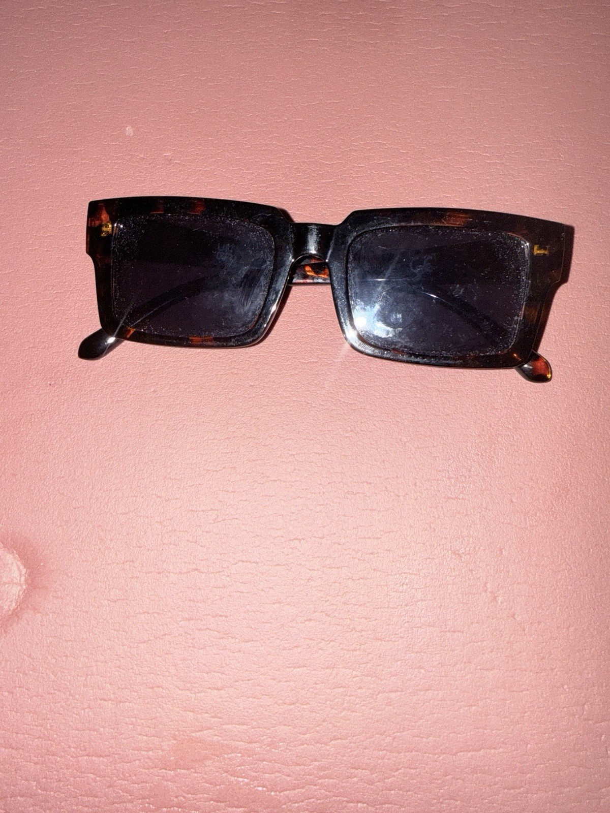 Women’s Brown Tortoise Shell Pattern Square Sungl… - image 1