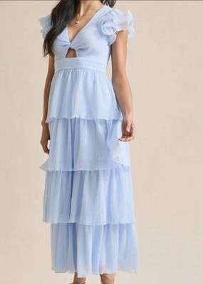 sachin and babi light blue dress One Shoulder Dress Mini Bow, White Corset Wedding Guest Dress, Burnished  Lilac Cocktail Party Dress, Bridal Shower Bachelorette Rehearsal main image 0